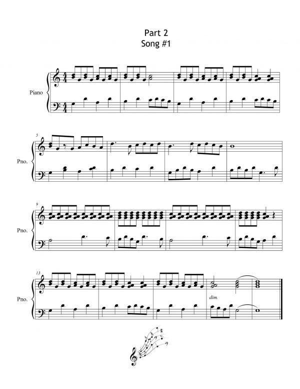 Piano sheet music G Position Intermediate