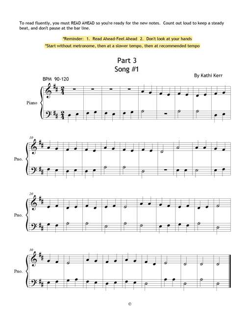 Piano Sheet Music D Position